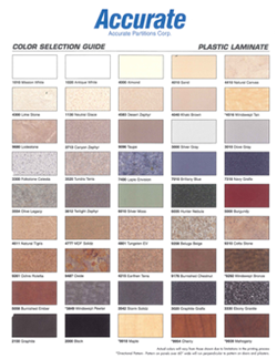 Laminate Color Chart