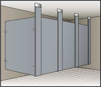 Stainless Steel Restroom Toilet Partitions